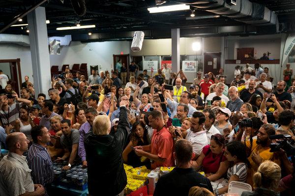 Trump throwing paper towels